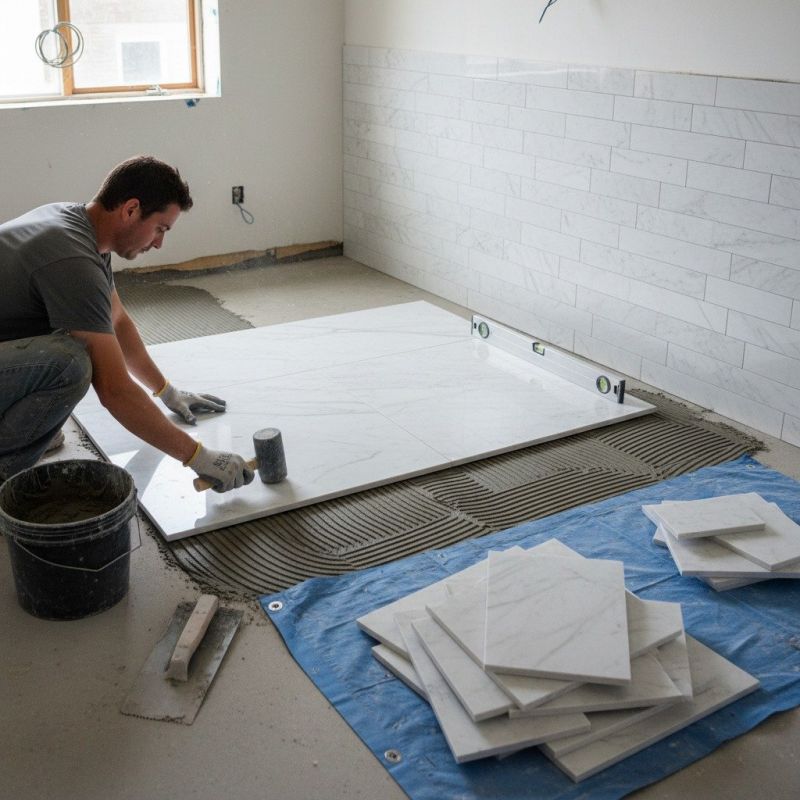 Marble Tile Floor Installation in Wilmington, NC