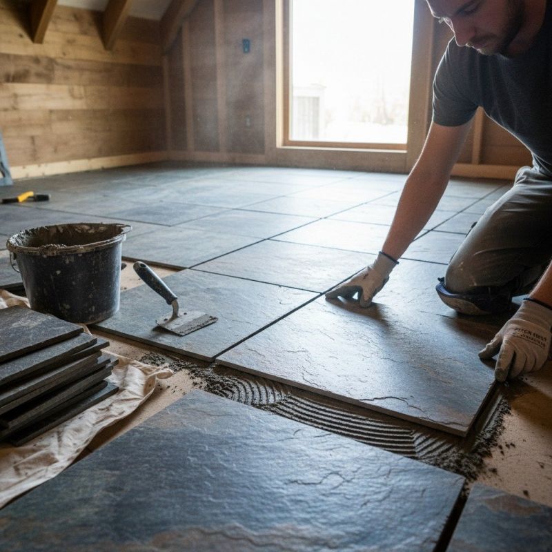 Stone Floor Installation in Olathe, KS